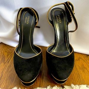 Authentic Gucci platform heels. Size 8.5. Worn once and in great condition.